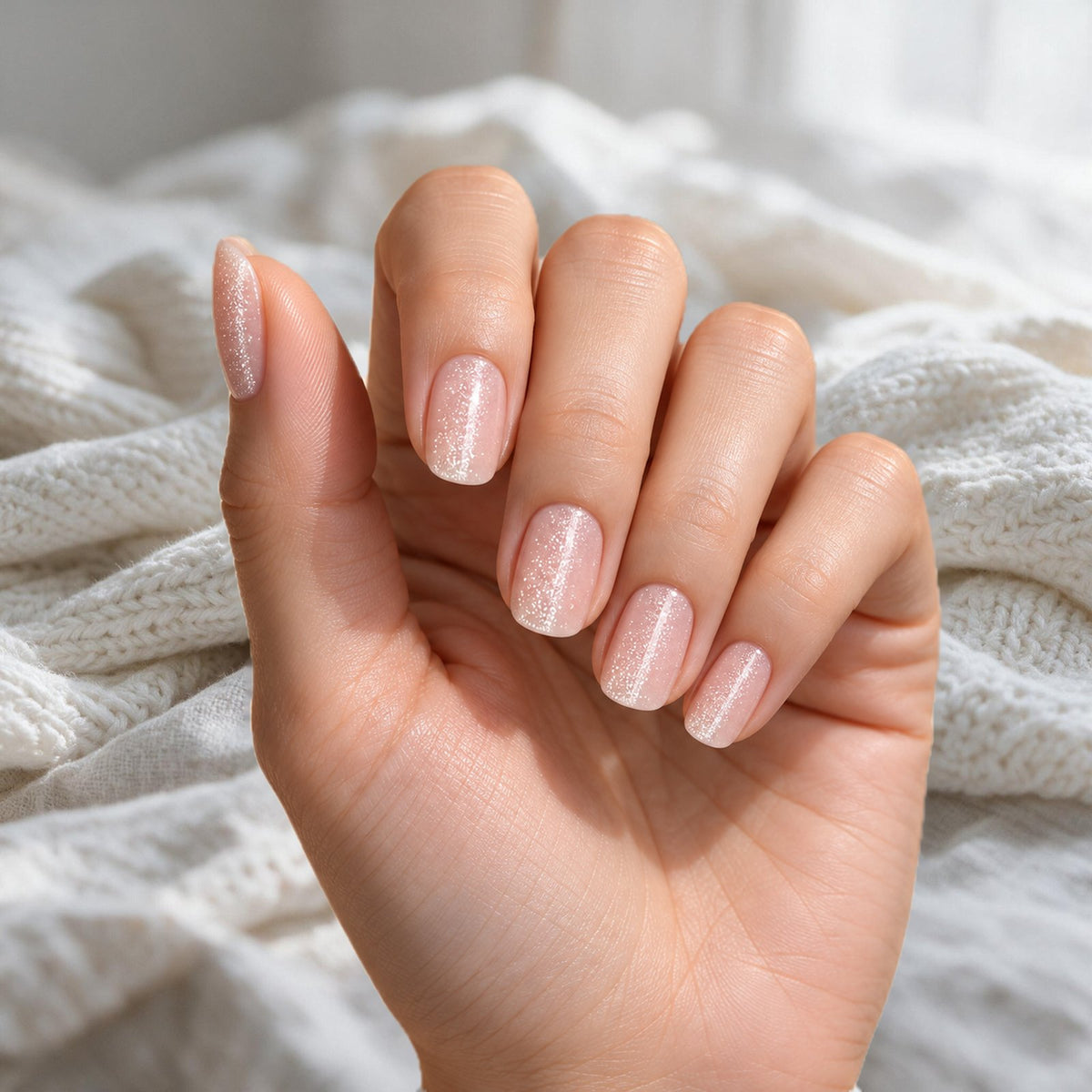 Peony Stardust gel nail wraps