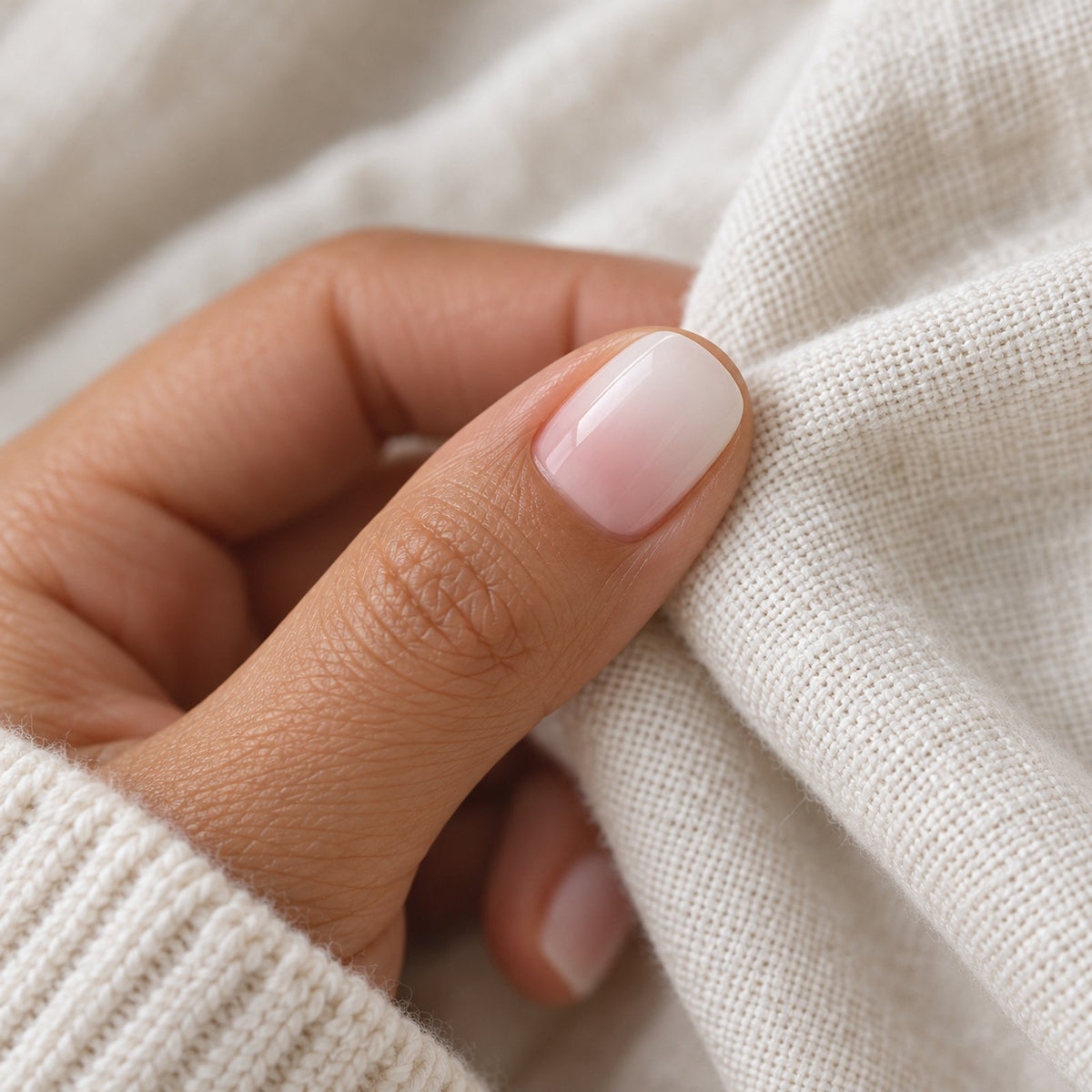 Camellia Cloud gel nail wraps