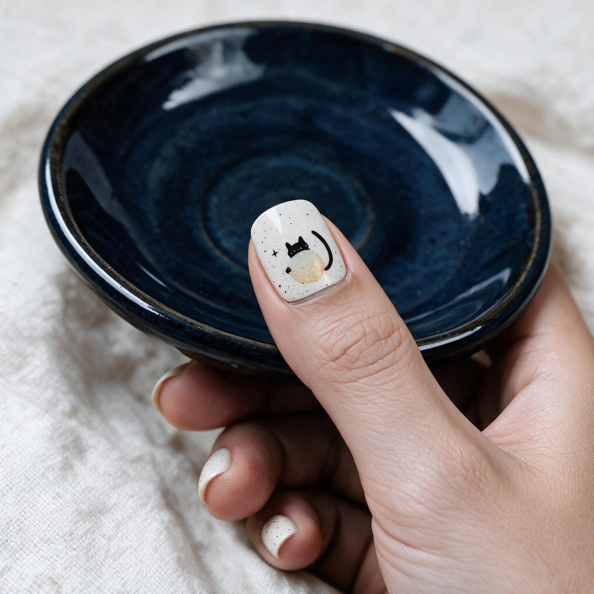 Moonlit Whiskers gel nail wraps