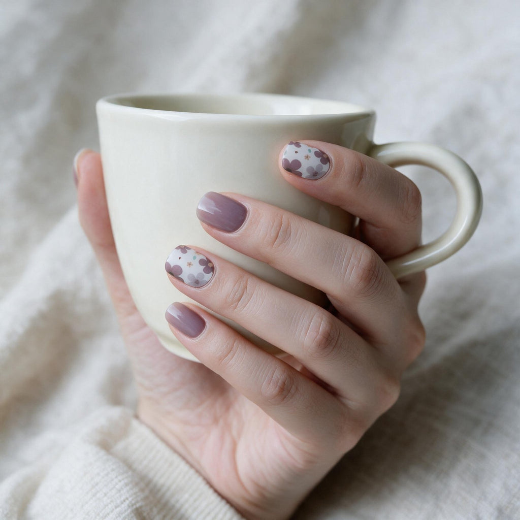 Violet Picnic gel nail wraps