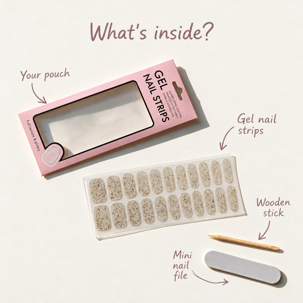 Magnolia Stardust gel nail wraps
