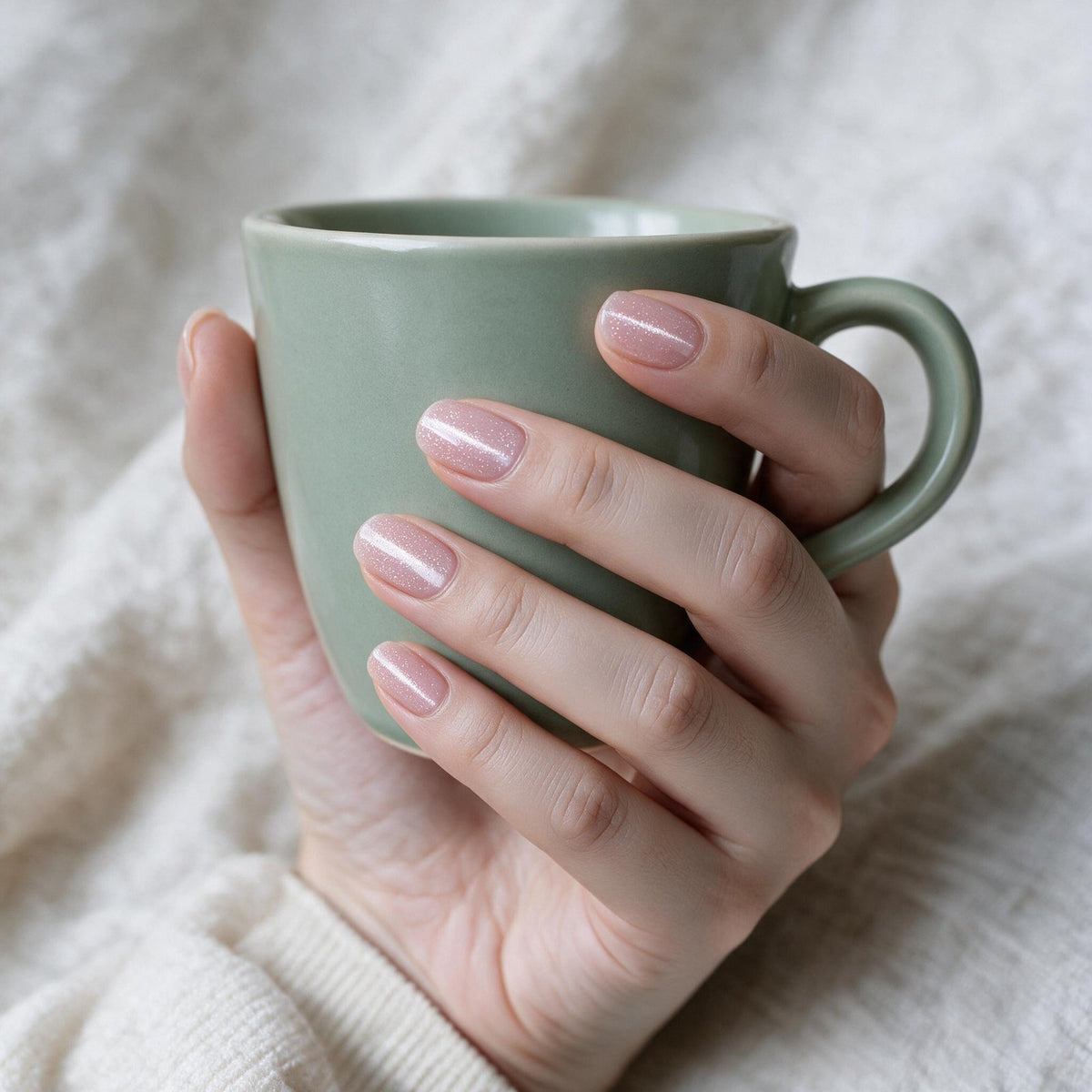 Peony Stardust gel nail wraps